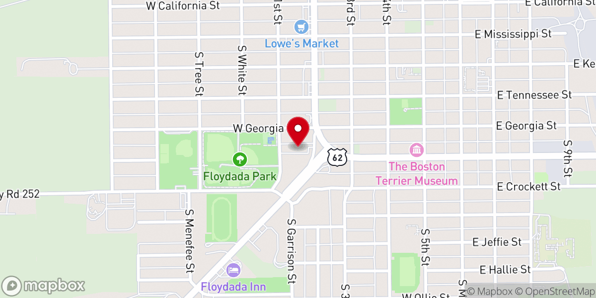 Map showing location of Real Life Church