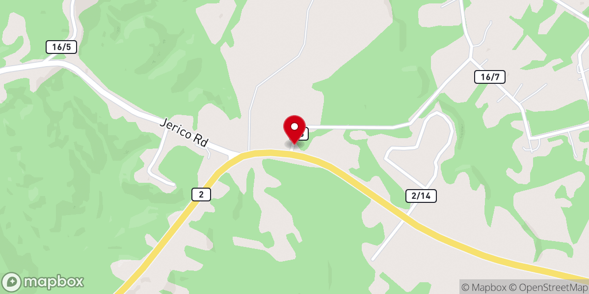 Map showing location of Hickory Chapel