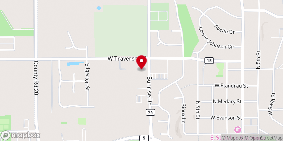 Map showing location of River of LIFE Lutheran Church