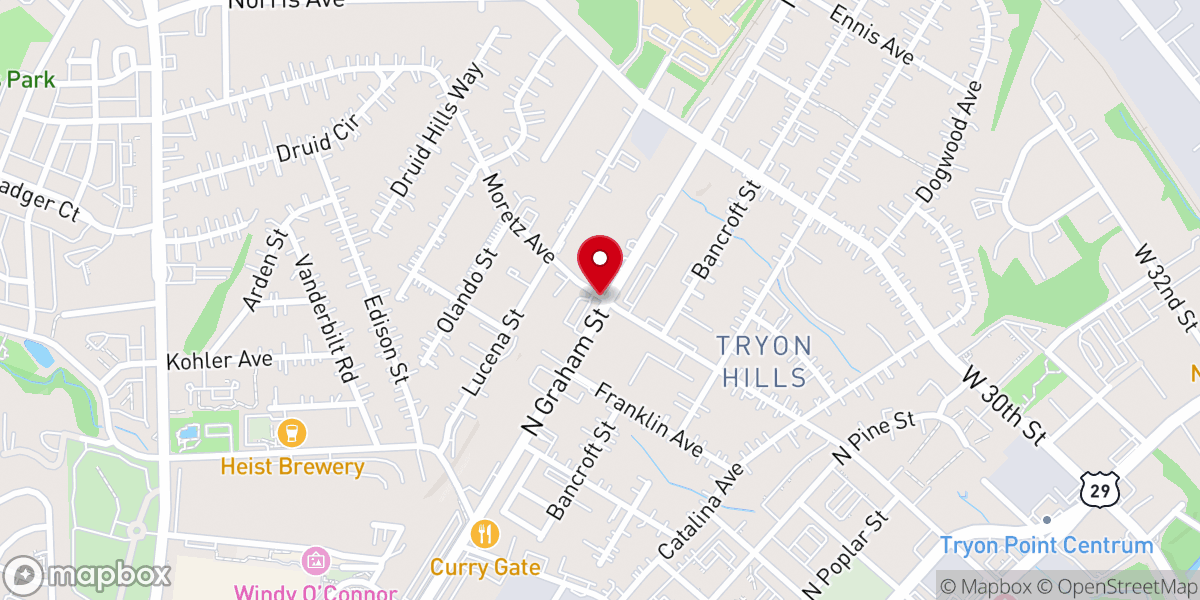 Map showing location of Sugar Creek Church of Christ Inc