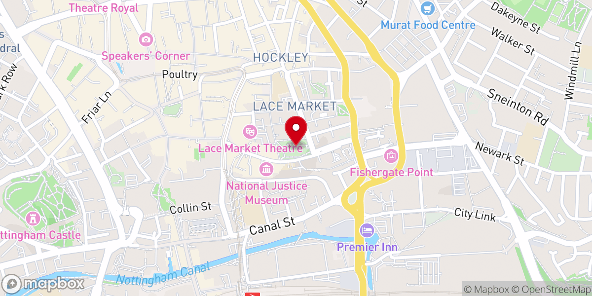 Map showing location of St Mary’s Church Nottingham