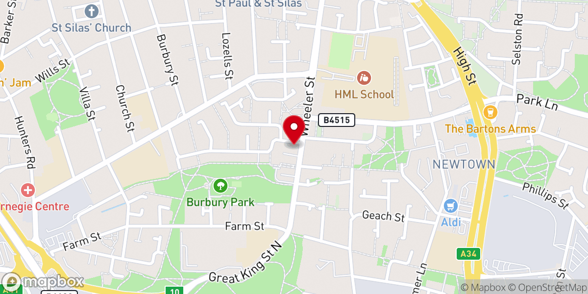 Map showing location of Praise & Fellowship Christian Centre