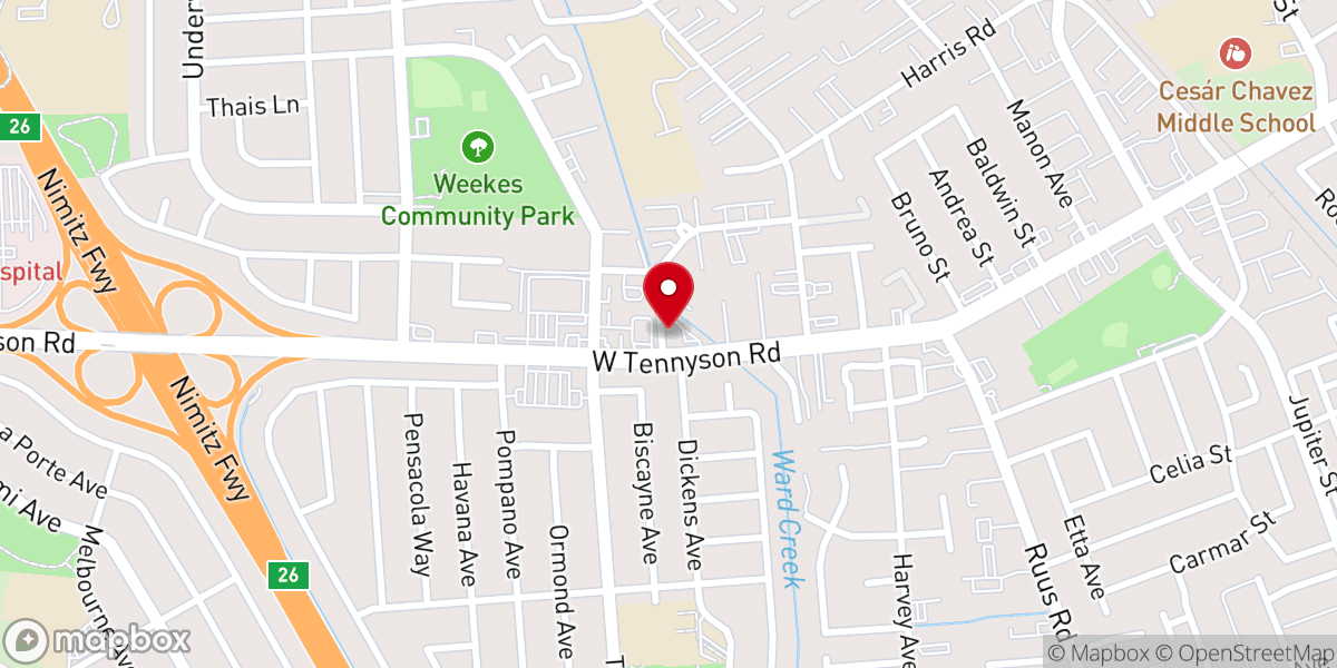 Map showing location of Glad Tidings Church-God-Christ
