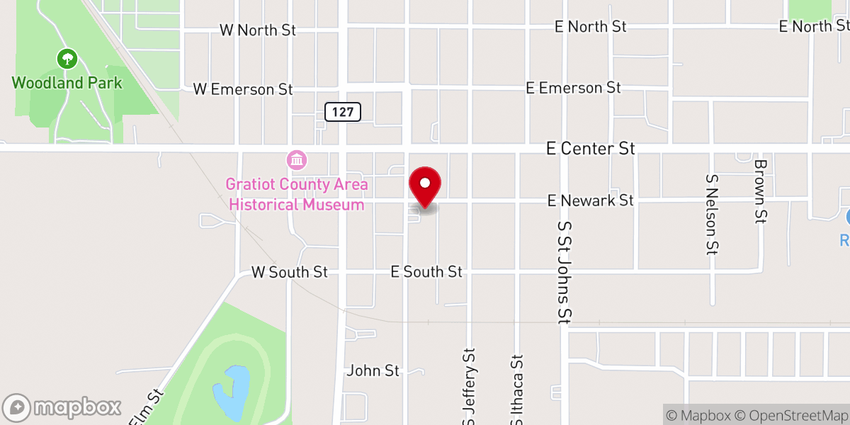 Map showing location of First Presbyterian Church of Ithaca