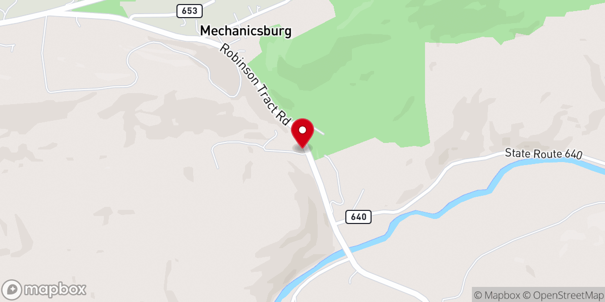Map showing location of Byrnes Chapel UMC