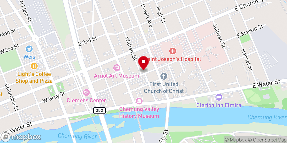 Map showing location of Open Door Baptist Church