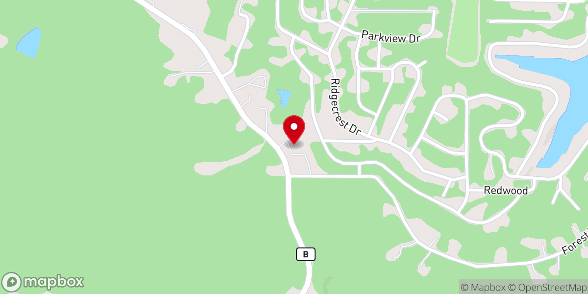 Map showing location of Raintree Church