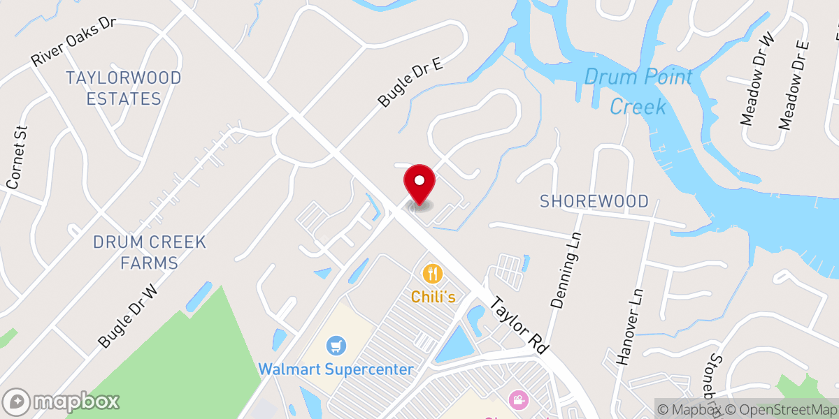 Map showing location of Point Harbor Church