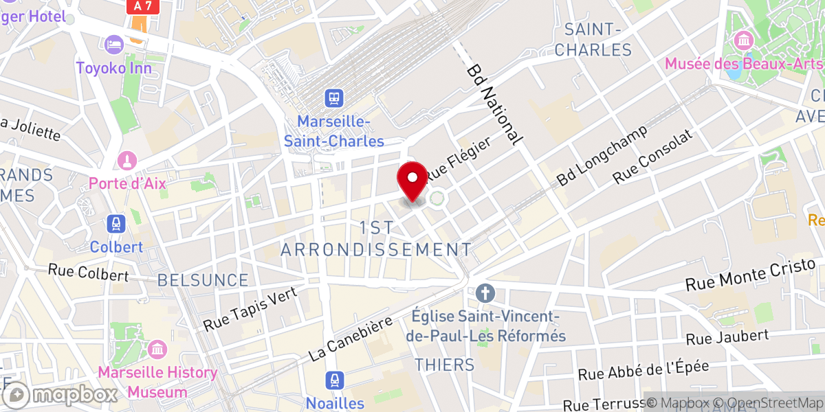 Map showing location of Église de la Dormition de la Mère de Dieu (Grecque Orthodoxe)