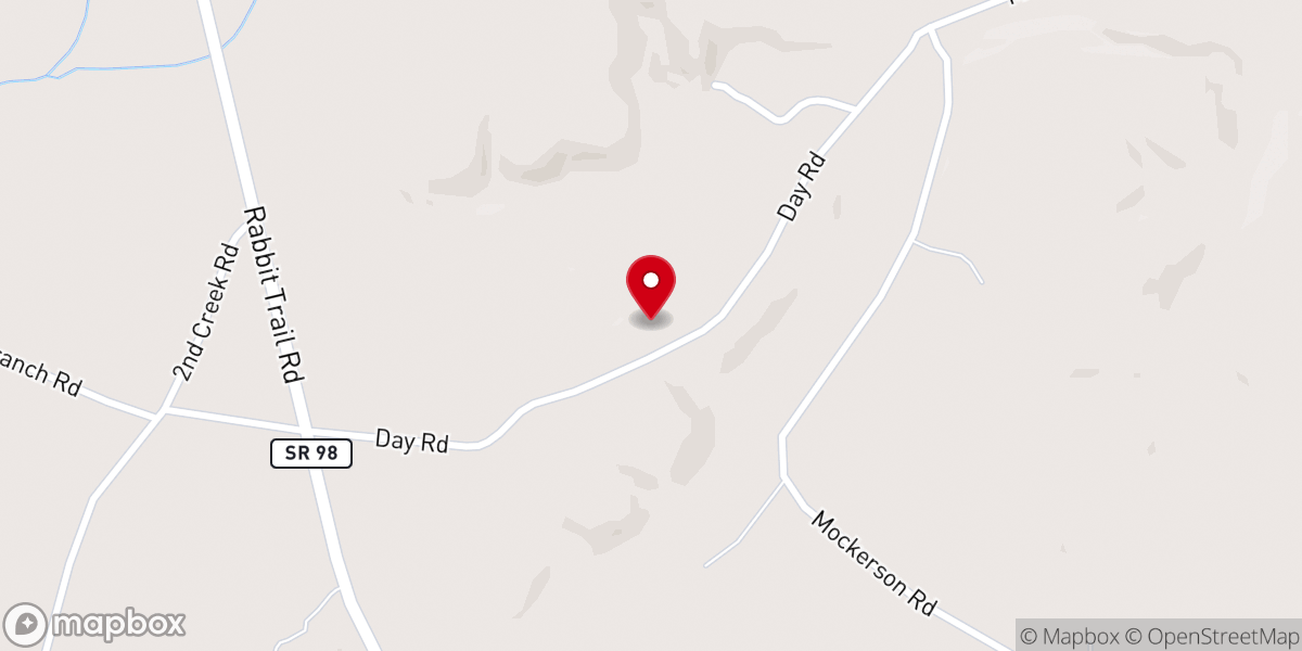 Map showing location of Pine Grove Baptist Church
