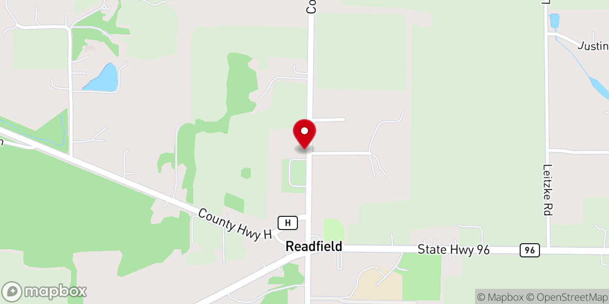 Map showing location of Zion Ev Lutheran Church