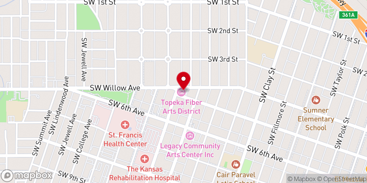 Map showing location of Potwin Presbyterian Church