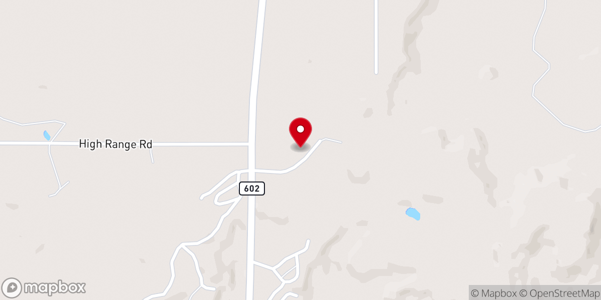 Map showing location of Dust Pines Retreat Center