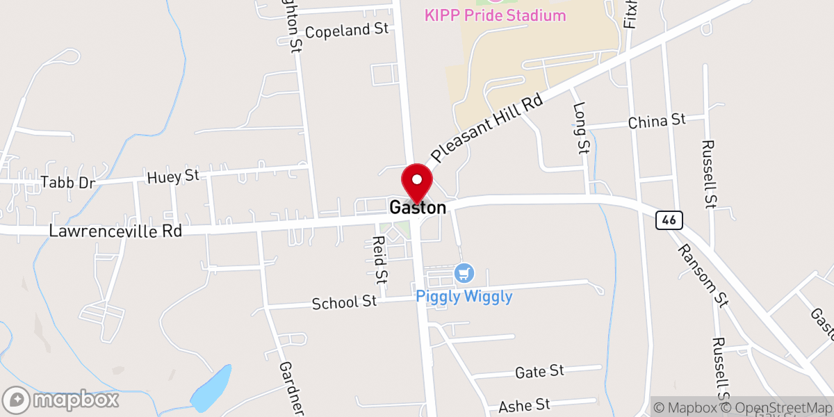 Map showing location of Cool Spring Baptist Church