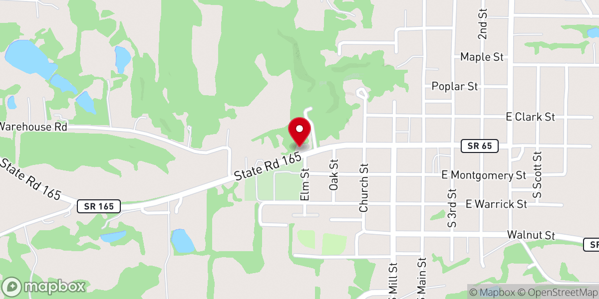 Map showing location of General Baptist Church