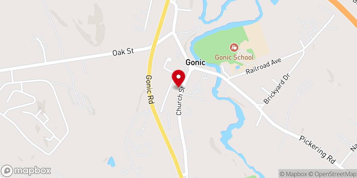 Map showing location of First Baptist Church of Greater Rochester