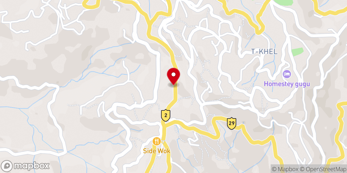Map showing location of Kohima Lotha Baptist Church town sector