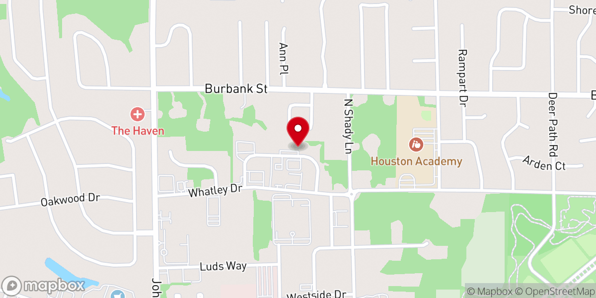 Map showing location of St. Matthias Anglican Church