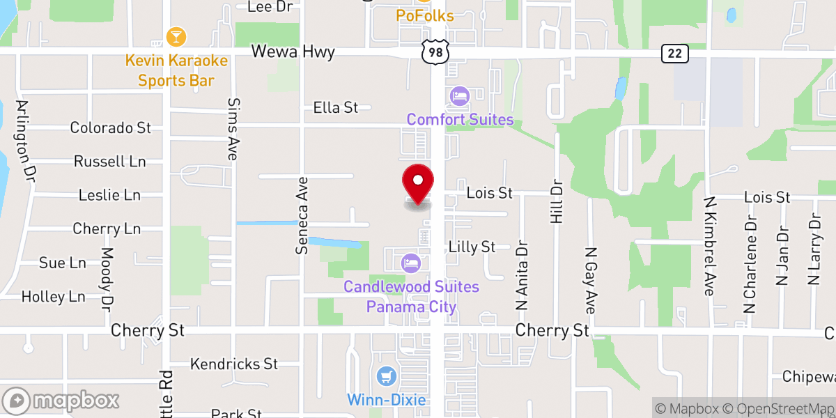 Map showing location of First Pentecostal Church