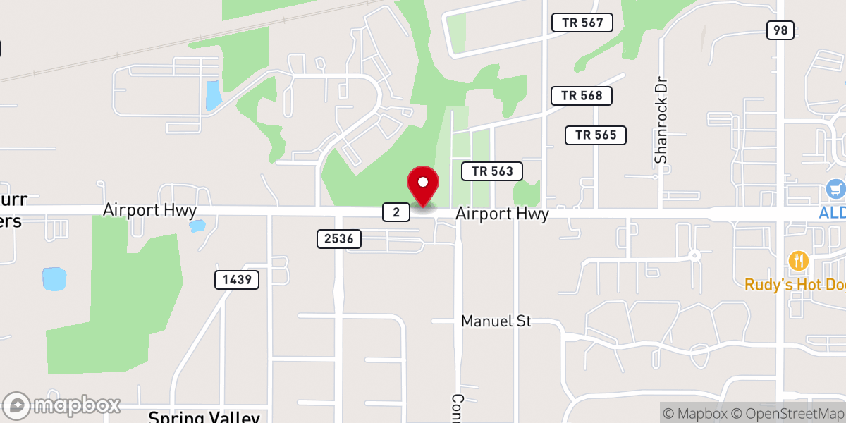 Map showing location of Springfield Chapel