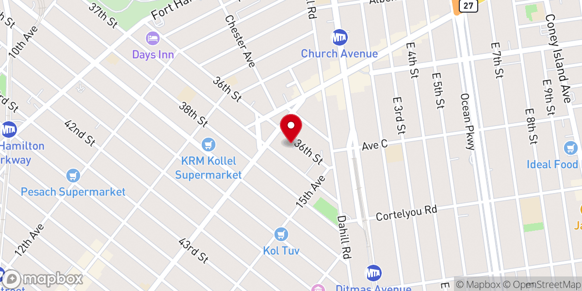 Map showing location of Kollel Remu