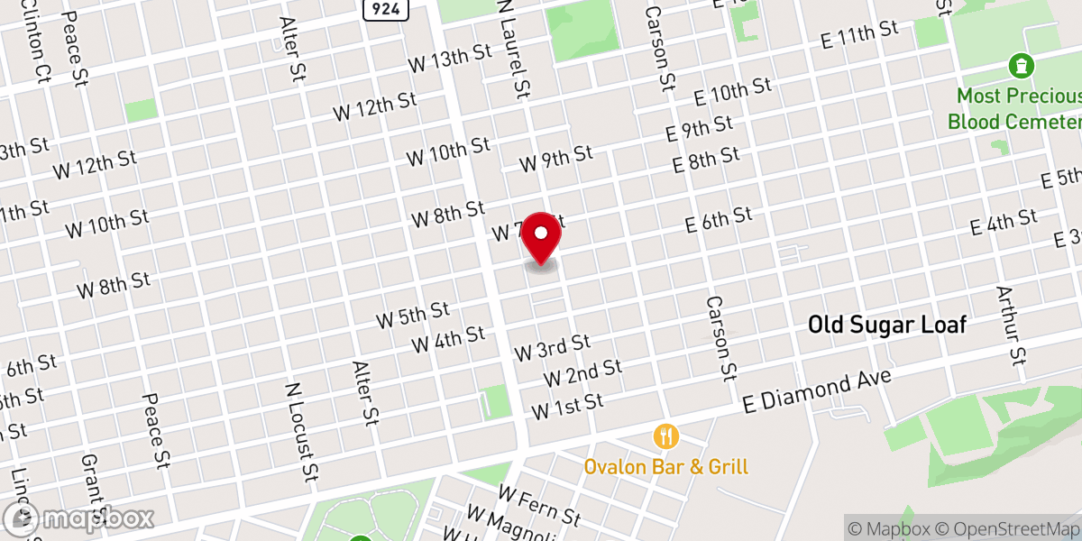 Map showing location of S.S. Cyril and Methodius Catholic Church