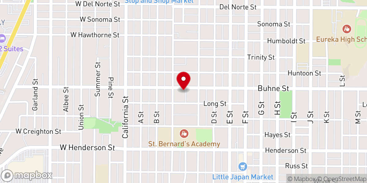 Map showing location of Grace Baptist Church