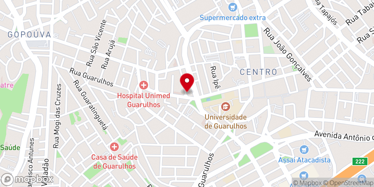 Map showing location of Igreja Cristã da Família em Guarulhos