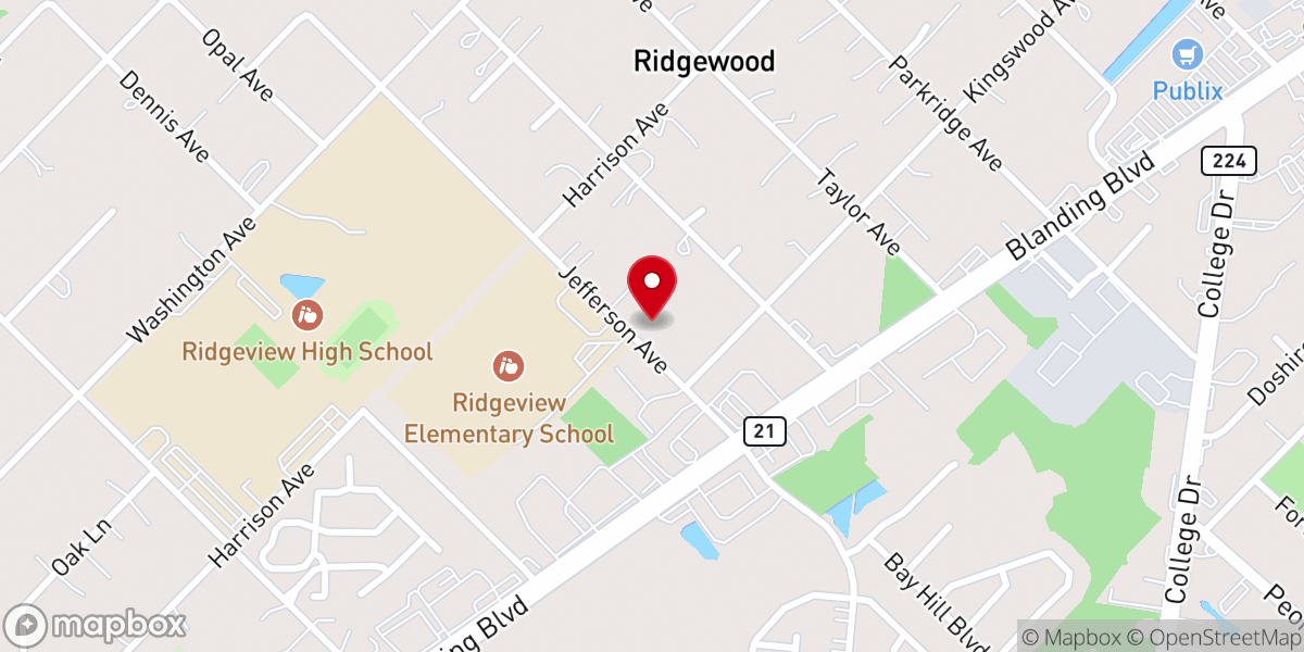 Map showing location of Faith Ministries-Clay County
