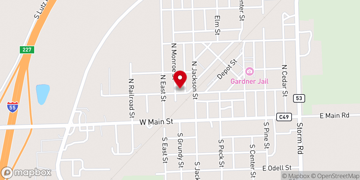 Map showing location of Church of Hope