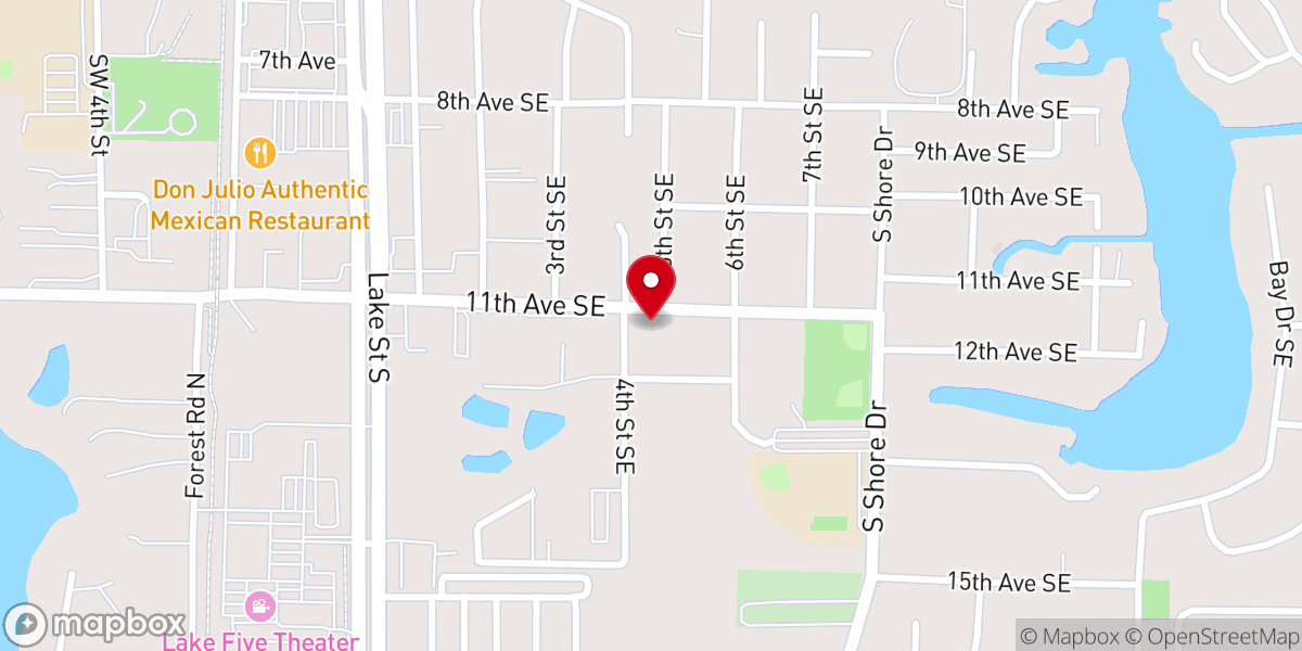 Map showing location of Grace Church of Forest Lake