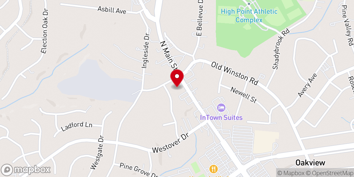 Map showing location of Greenwood Hills Wesleyan Church
