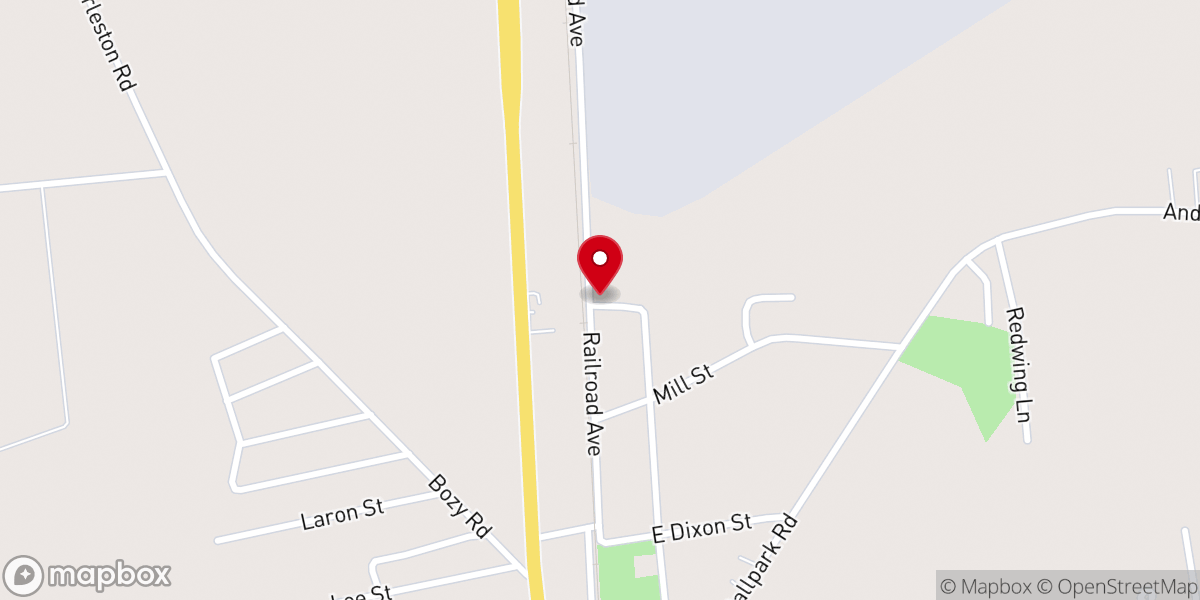 Map showing location of Mt Moriah Baptist Church