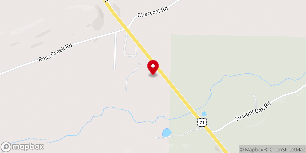 Map showing location of Harmony Freewill Baptist Church