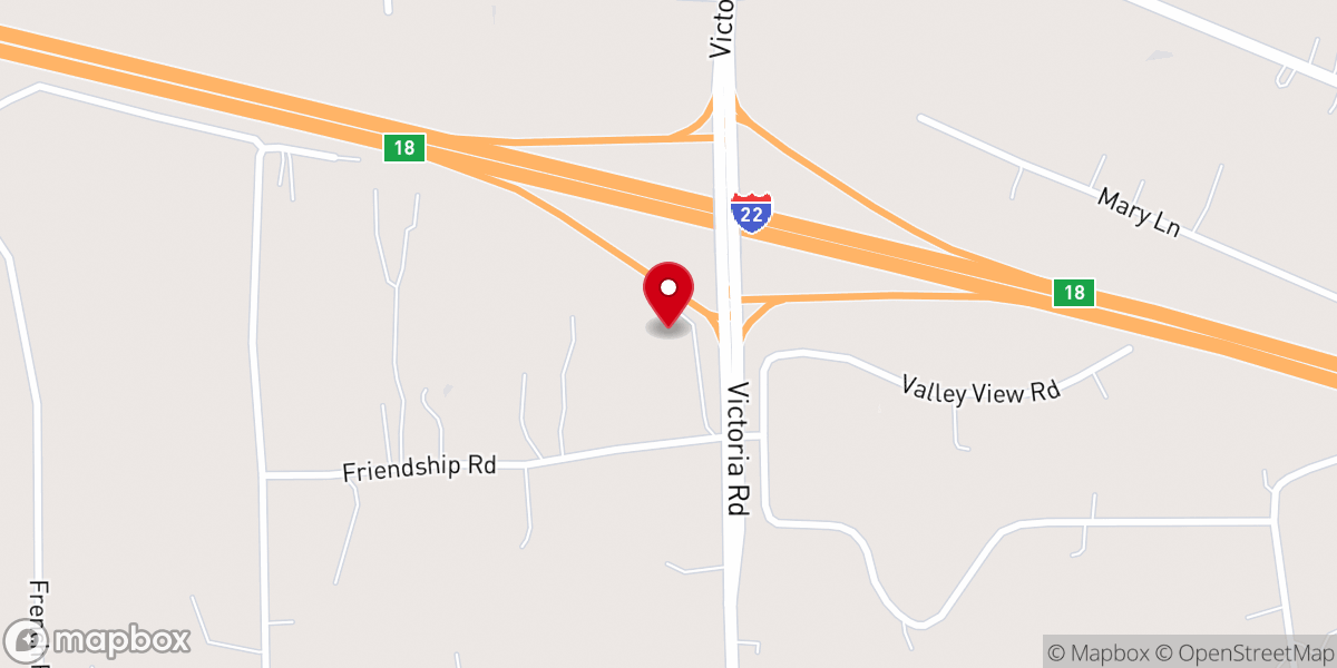Map showing location of First Southern Baptist Church