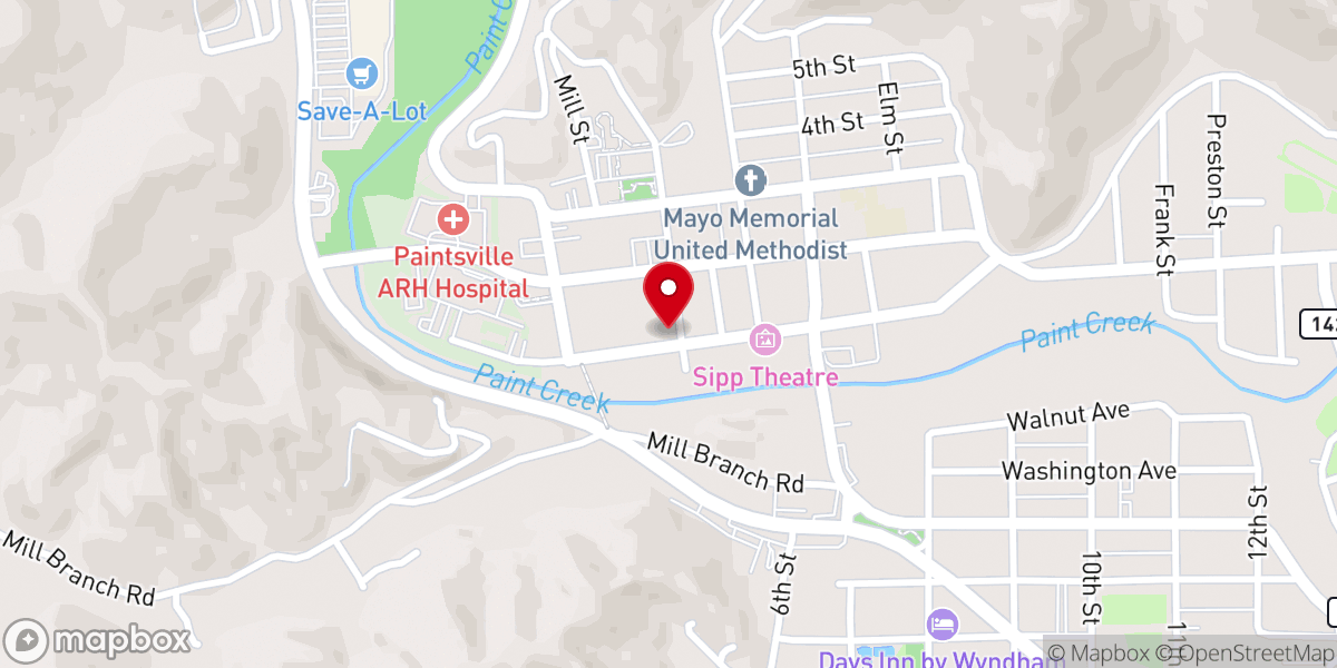 Map showing location of First United Methodist Church