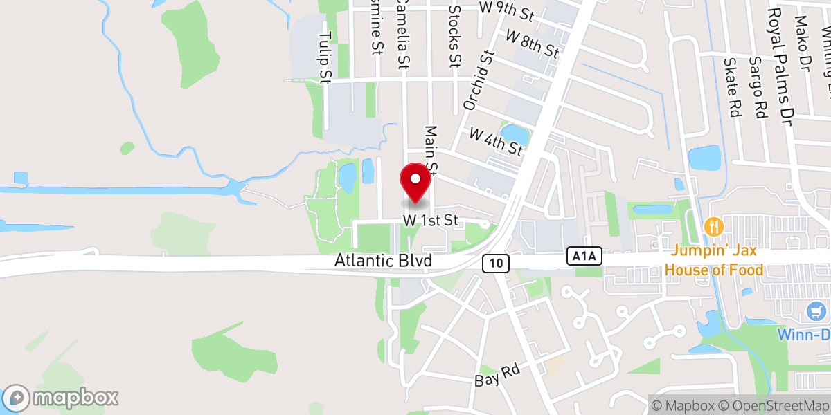 Map showing location of Oceanside Christian Church