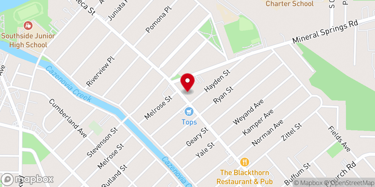 Map showing location of St. Teresa's Roman Catholic Church