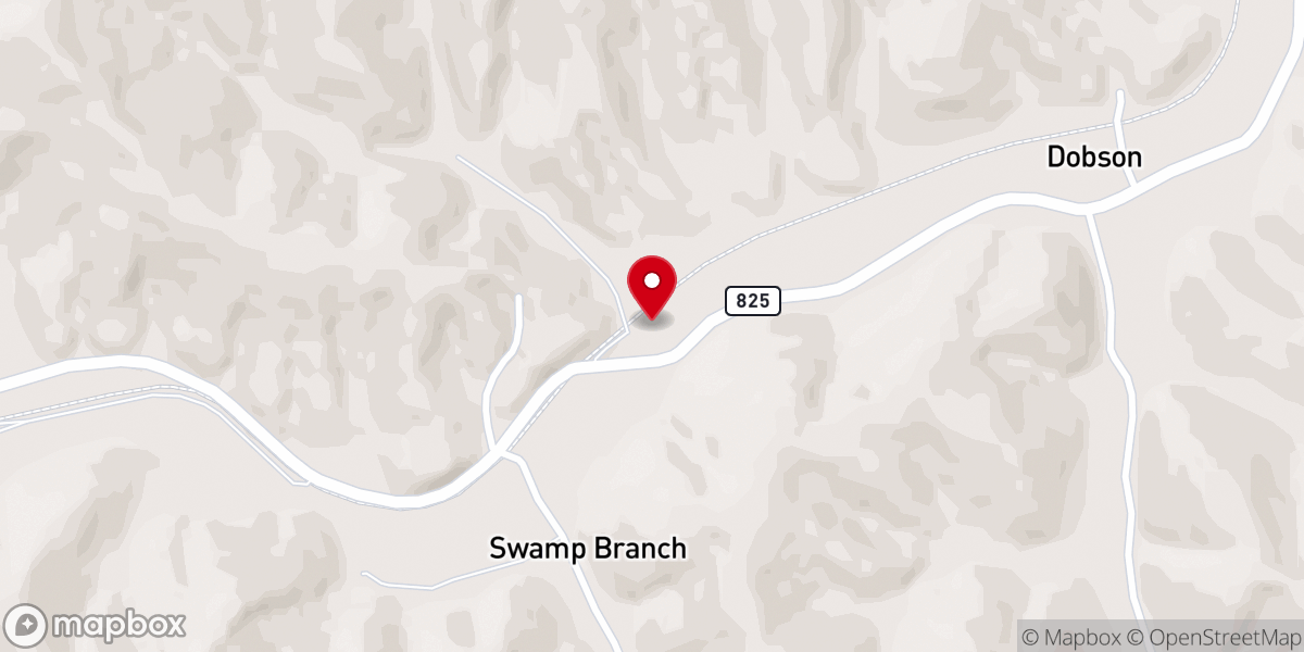 Map showing location of Riceville Freewill Baptist Church