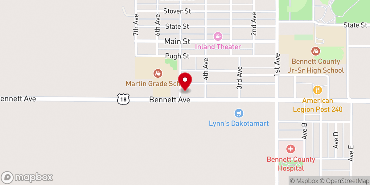 Map showing location of Our Redeemer's Lutheran Church