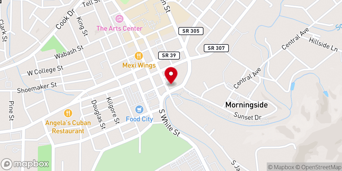 Map showing location of Athens Market Pavilion