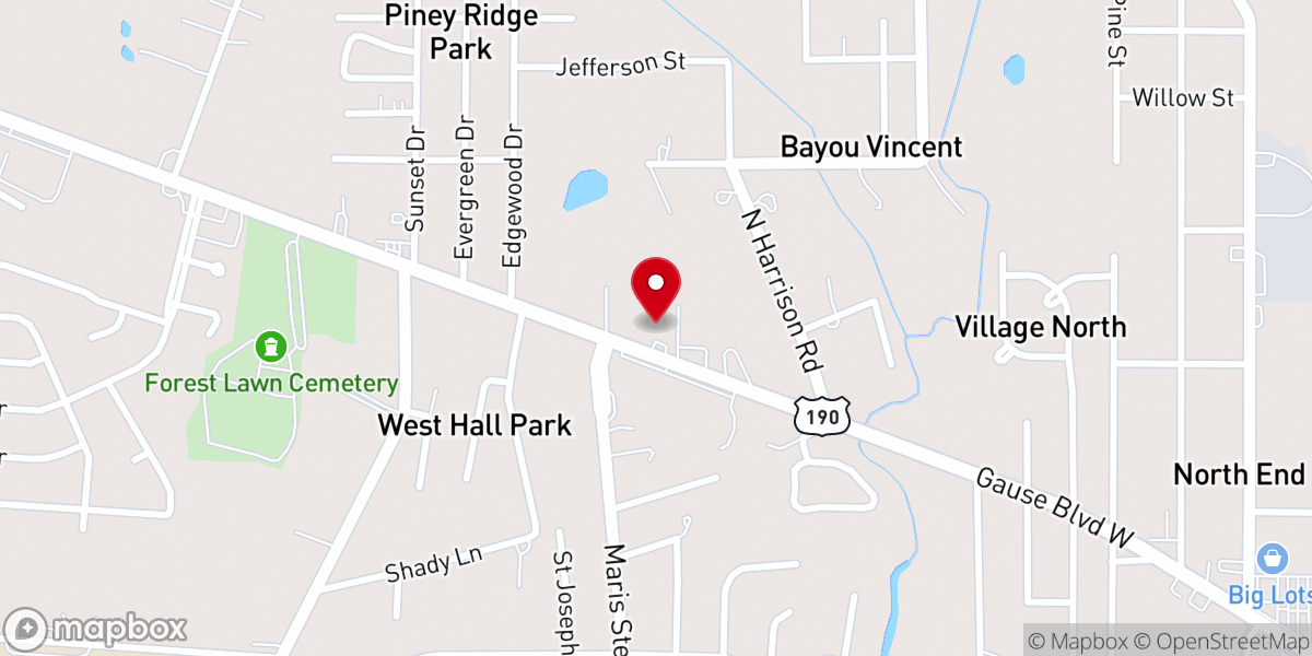 Map showing location of Peace Evangelical Lutheran Church