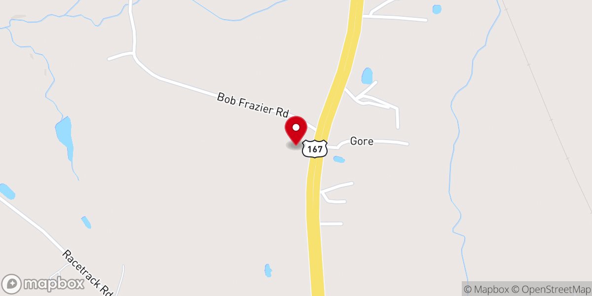 Map showing location of Bentley Baptist Church