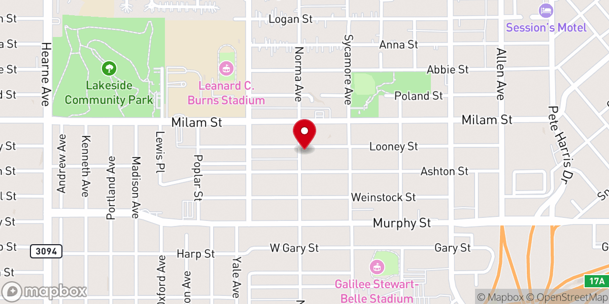 Map showing location of Lane Chapel CME