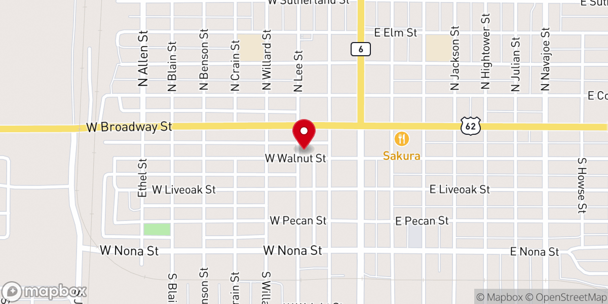 Map showing location of Operation C.A.R.E.Ministries