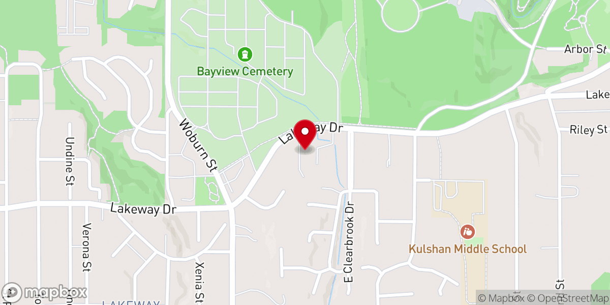Map showing location of Christ the Servant Lutheran