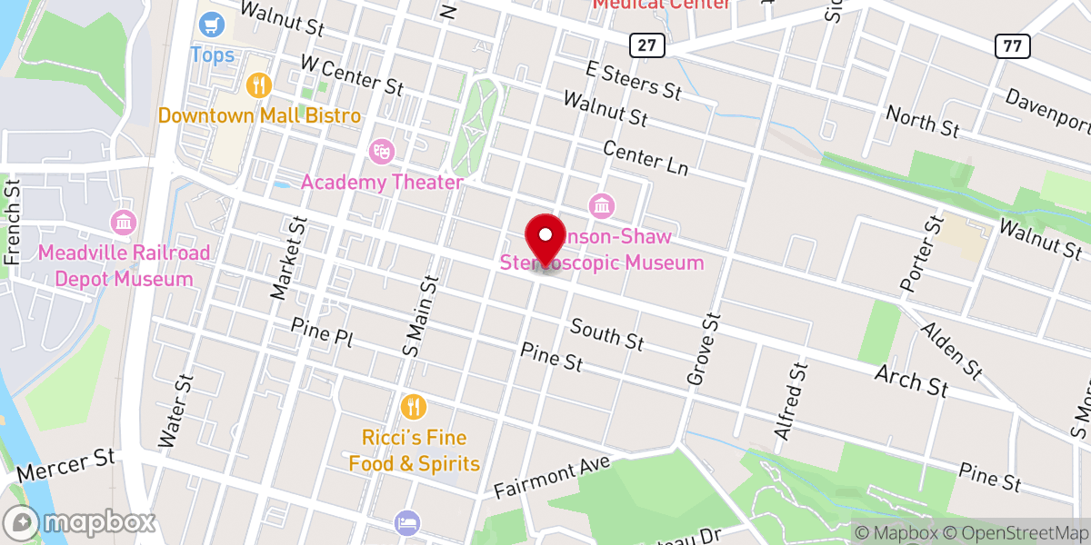 Map showing location of Bethel AME Church