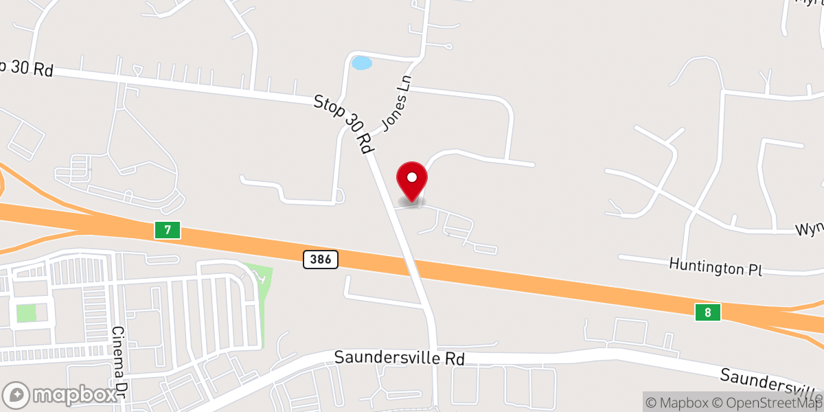 Map showing location of Cornerstone Hendersonville
