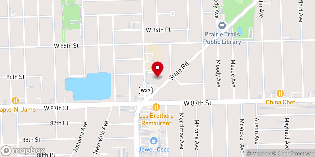 Map showing location of Our Savior's Lutheran Church Food Pantry