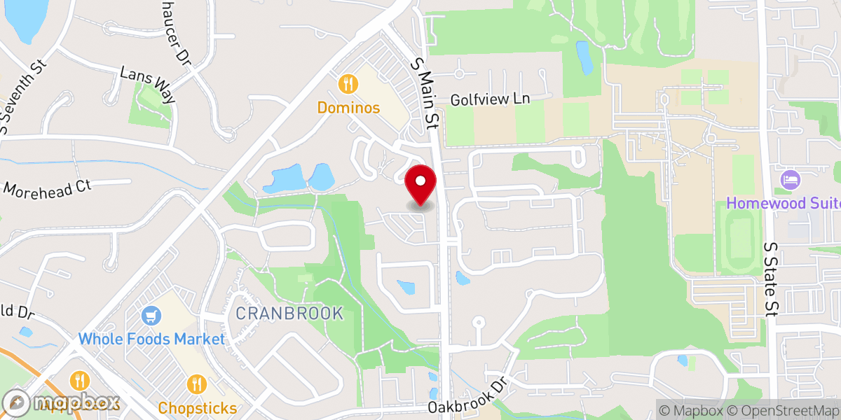 Map showing location of Arbor Bridge Church